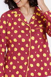 Zivame Looney Tunes Knit Cotton Pyjama Set - Beet Red — thumbnail 8